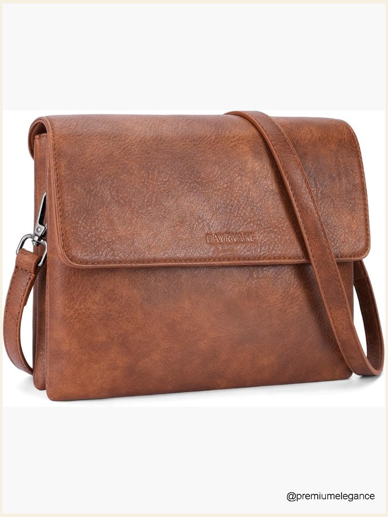 Crossbody Bag With Rfid Card Slots Vegan Leather